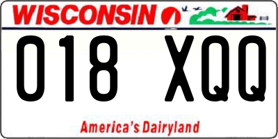 WI license plate 018XQQ