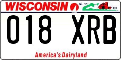 WI license plate 018XRB
