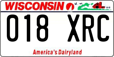 WI license plate 018XRC
