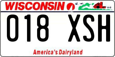 WI license plate 018XSH