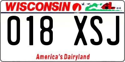 WI license plate 018XSJ