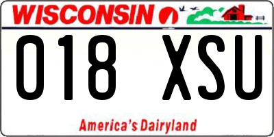 WI license plate 018XSU