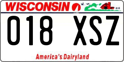 WI license plate 018XSZ