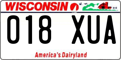 WI license plate 018XUA