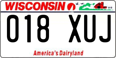 WI license plate 018XUJ