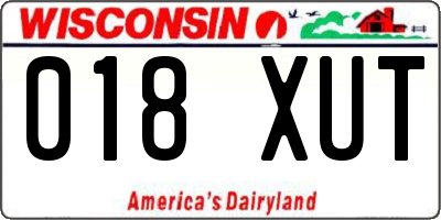WI license plate 018XUT