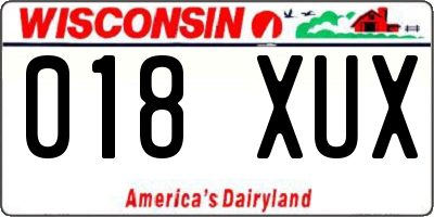 WI license plate 018XUX