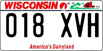 WI license plate 018XVH