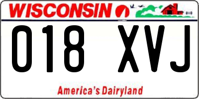 WI license plate 018XVJ