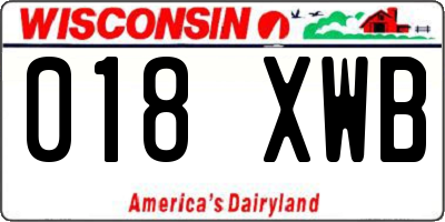 WI license plate 018XWB