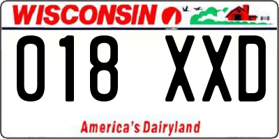 WI license plate 018XXD