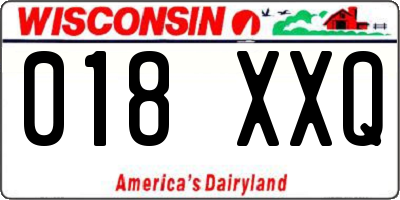 WI license plate 018XXQ