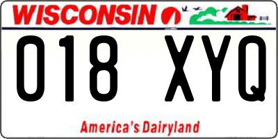 WI license plate 018XYQ