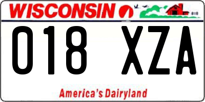 WI license plate 018XZA