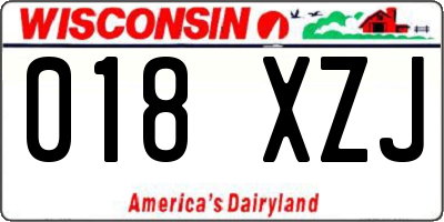 WI license plate 018XZJ