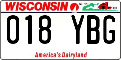 WI license plate 018YBG
