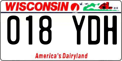 WI license plate 018YDH
