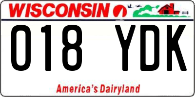 WI license plate 018YDK