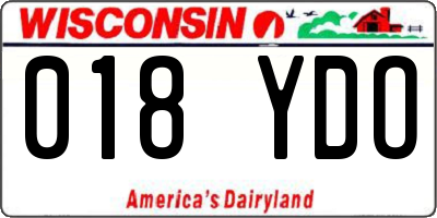 WI license plate 018YDO