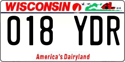 WI license plate 018YDR