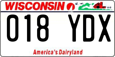 WI license plate 018YDX