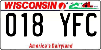 WI license plate 018YFC