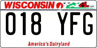 WI license plate 018YFG