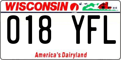 WI license plate 018YFL