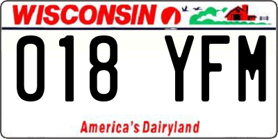 WI license plate 018YFM