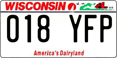 WI license plate 018YFP