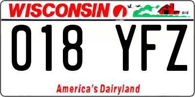 WI license plate 018YFZ