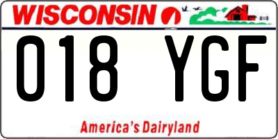 WI license plate 018YGF