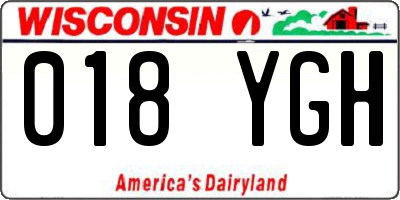 WI license plate 018YGH