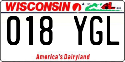 WI license plate 018YGL