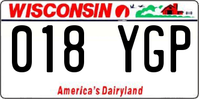 WI license plate 018YGP