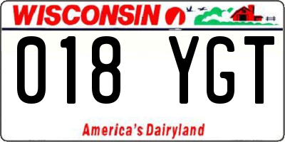 WI license plate 018YGT