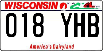 WI license plate 018YHB