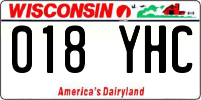 WI license plate 018YHC