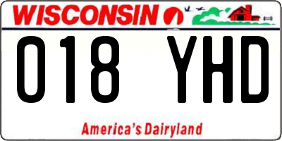 WI license plate 018YHD