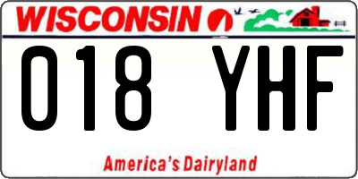 WI license plate 018YHF