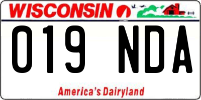 WI license plate 019NDA