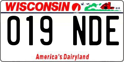 WI license plate 019NDE