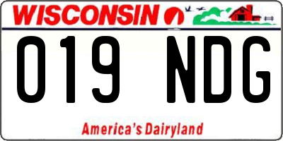 WI license plate 019NDG