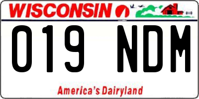 WI license plate 019NDM