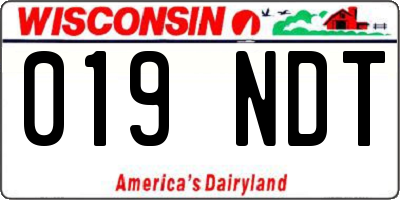 WI license plate 019NDT