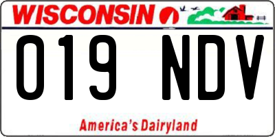 WI license plate 019NDV