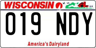 WI license plate 019NDY