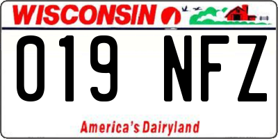 WI license plate 019NFZ