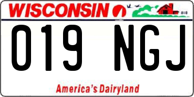 WI license plate 019NGJ