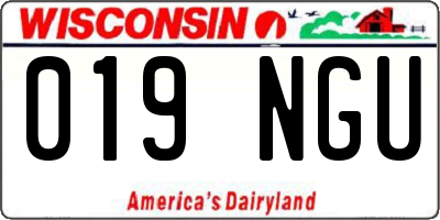 WI license plate 019NGU